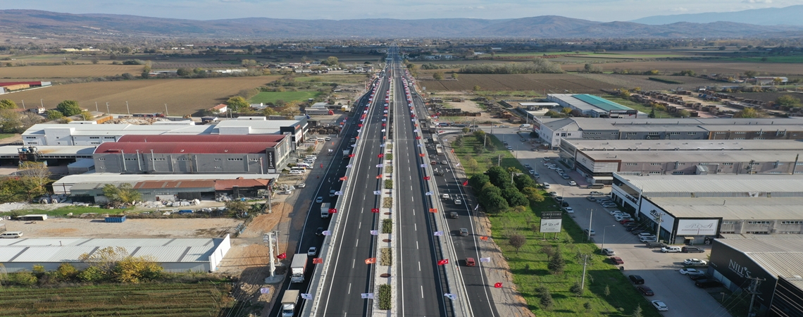 İNEGÖL GİRİŞ KAVŞAĞI HİZMETE SUNULDU