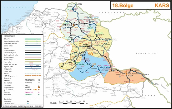 18. Bölge Şubeler Haritası